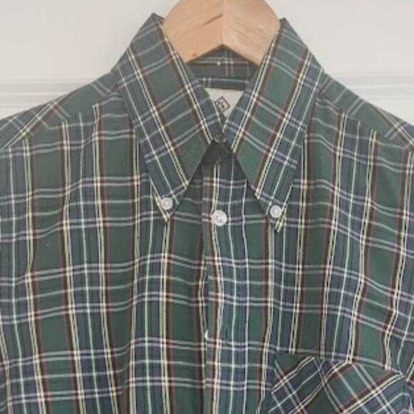 Mikkel Rude Green Check Shirt Slim XS - Picture 1 of 6